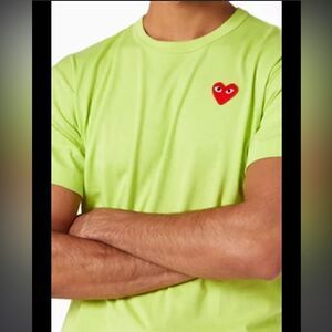 NWTs Commes Des Garçon PLAY Appliqué T-Shirt Size XS